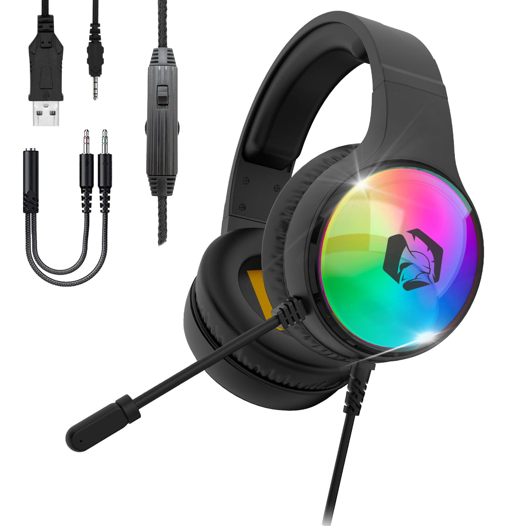 EMPIRE GAMING - Icarus S16 Gamer Kopfhörer RGB für PS5, PS4, Xbox One/Serie, PC, Mac, Smartphones, T