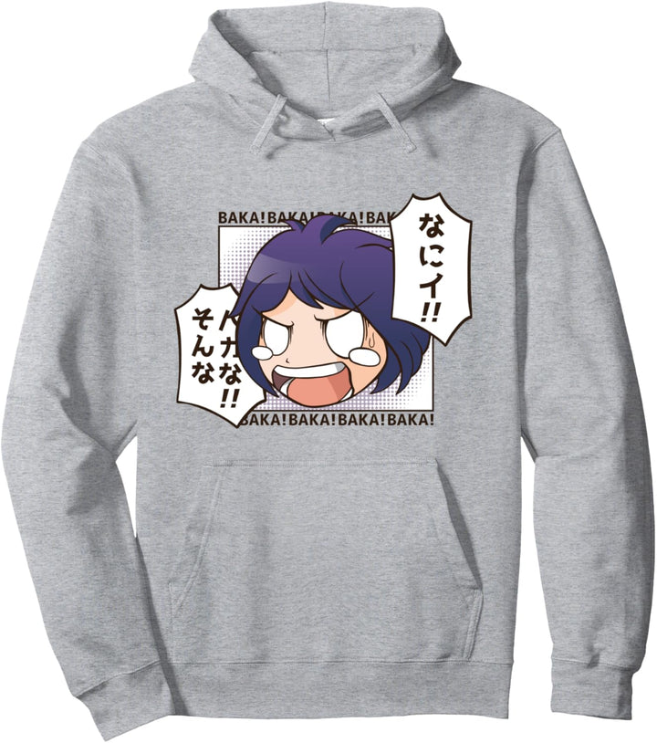 Lustiges Anime-Girl Shouting Baka Japanische Buchstaben I Manga Geschenk Pullover Hoodie