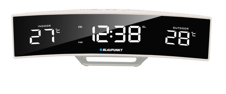 Blaupunkt CR12WH Radiowecker mit LED-Display, Temperatur Innentemperatur Aussentemperatur Uhrzeit We