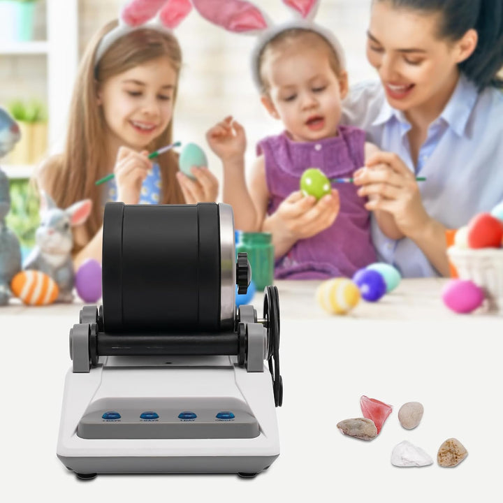 Steingläsern Set Steinpoliermaschine Edelsteine Polierset mit 7-Tage Timer, 1000mA 12V Poliermaschin
