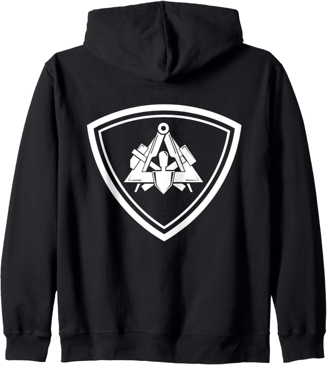 Traditionelles Maurer Emblem mit Zunftzeichen Kapuzenjacke