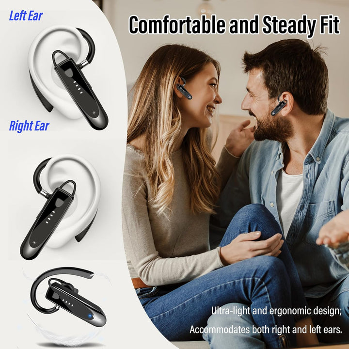 Atheewon Bluetooth Headset Wireless Freisprech Telefon mit Headset mikrofon Freisprech-Bluetooth-Ohr