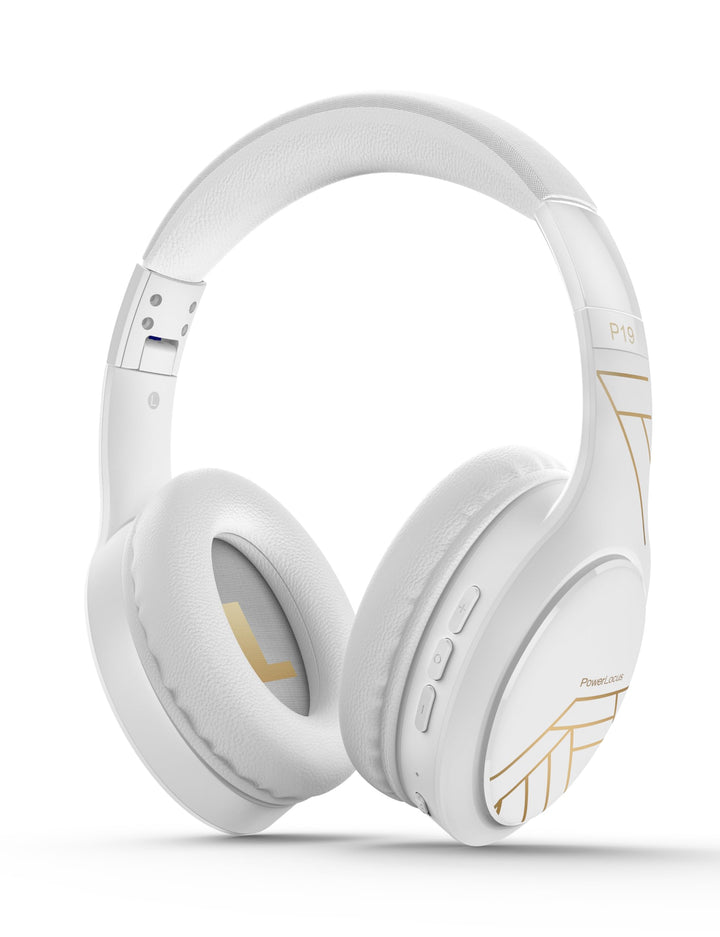 PowerLocus Bluetooth Kopfhörer Over Ear, Kopfhörer Kabellos mit 3-EQ modi, 60std. Spielzeit, Hi-Fi-S