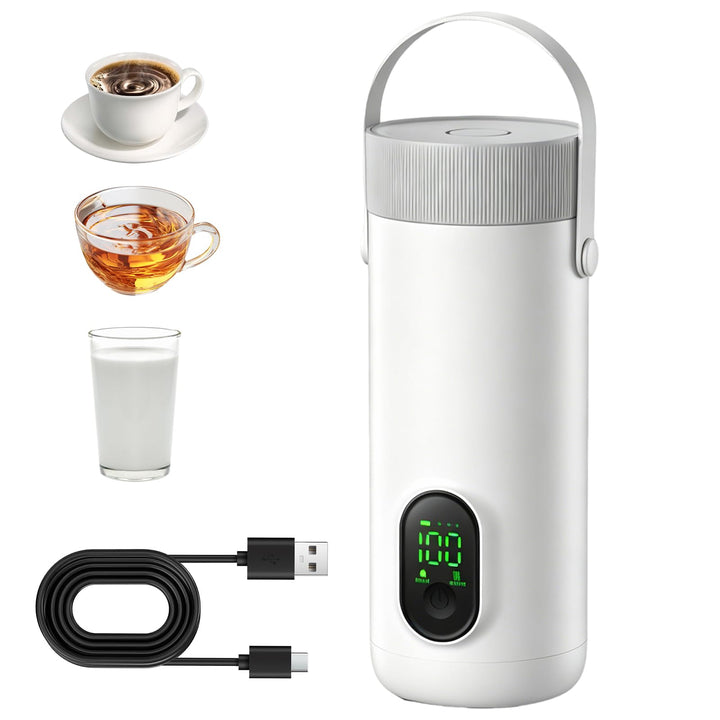 Reisewasserkocher, 500ML Kleiner Tragbarer Elektrischer Wasserkocher, 6 Temperatureinstellungen, Sch