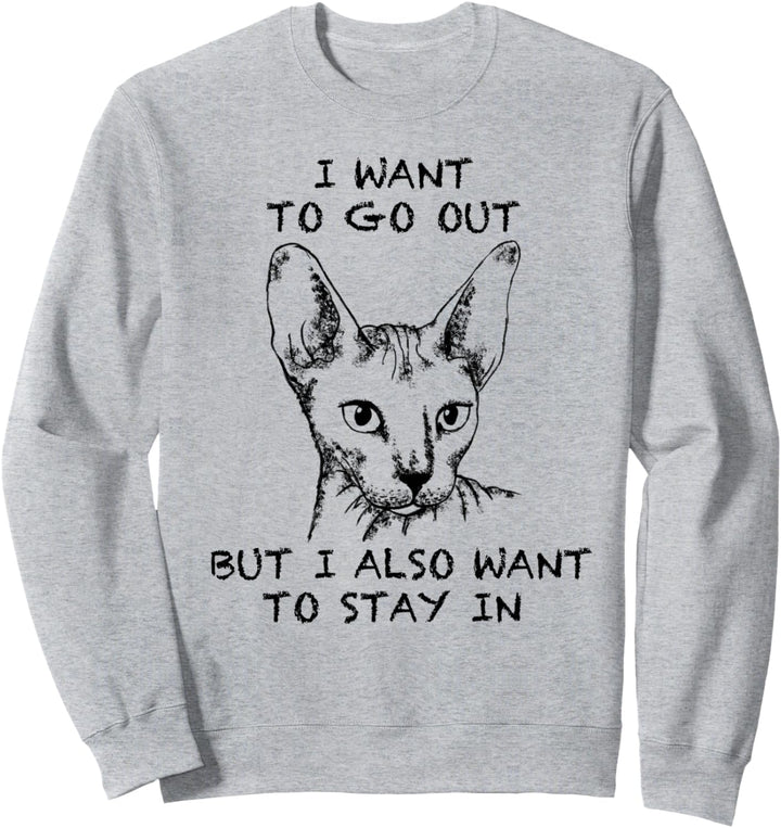 Peterbald Lustige Katze Zitat Hand gezeichnete Kunst Sweatshirt
