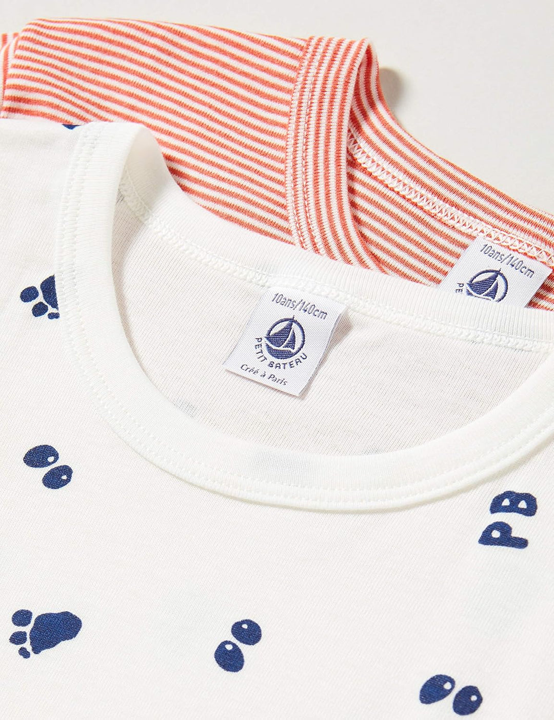Petit Bateau Jungen Hemd 10 Marshmallow/Medieval + Oursin/Marshmallow, 10 Marshmallow/Medieval + Our