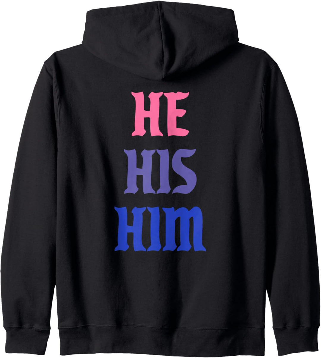 He His Him Pronomen LGBTQIA Bisexuell Pride Flagge Kapuzenjacke