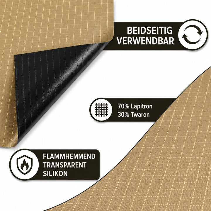 FireMat Gold Edition (30x30cm) feuerfeste Unterlage Premium Version – rutschfest - Lapitron / para-A