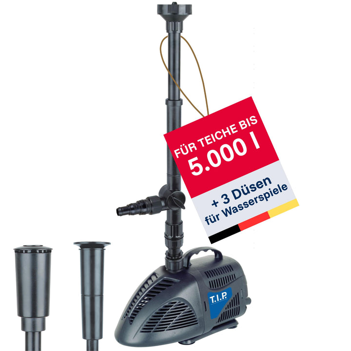 T.I.P. Wasserspielpumpe WPS 2000 R (bis 2.000 l/h Fördermenge, Förderhöhe max. 2,5 m, für den Einsat