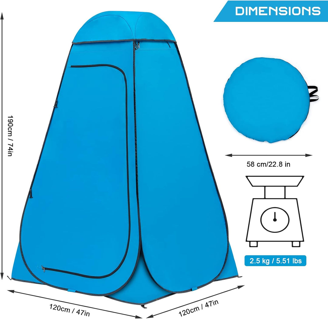 BRIAN & DANY Duschzelt Camping, Pop Up Toilettenzelt, Tragbares Umkleidezelt mit Regenschutz und Fen
