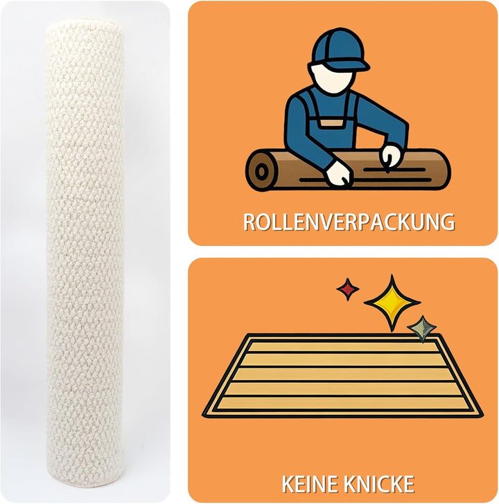 Schmutzfangmatte Innen 60 x 90 cm, Rutschfest Fussmatte Aussen und Innen, Waschbar Sauberlaufmatte T