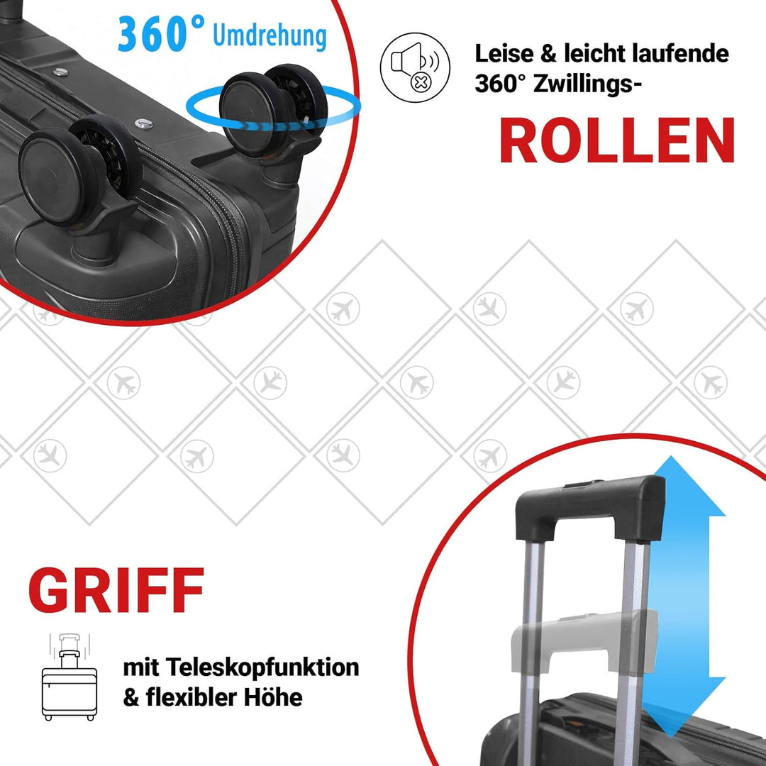 Berwin Reisekoffer aus Polypropylen (PP) Hartschalenkoffer Trolley Koffer Suitcase Luggage Modell No