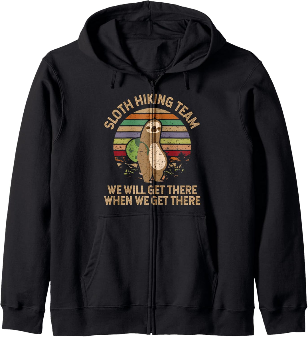Faultier-Wanderteam Tropische Palmen Hawaii Kapuzenjacke