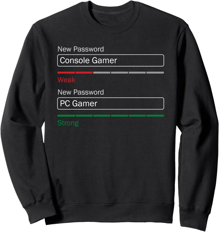 Funny PC Vs Console Gaming Tshirt Gamer Joke Meme Gift Sweatshirt