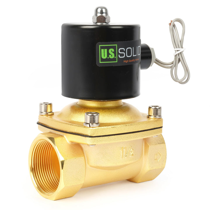 U.S. Solid Magnetventil – 1 1/2 Zoll Zinklegierung 220 V AC Elektrisches Wasserventil, NBR-Dichtung