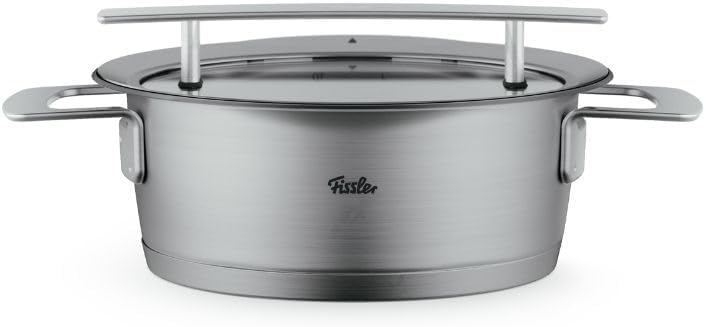 Fissler Phi Collection Bratentopf (20 cm, 2,3 L) mit Glasdeckel – Edelstahl-Bratentopf, induktionsge