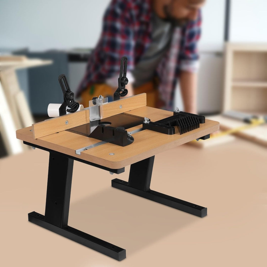Router Tisch für Holzbearbeitung MDF Frästisch für DIY Möbelbau 43x40cm mit Staubabsaugung und hoher