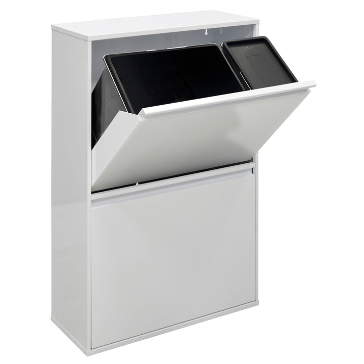 ARREGUI Basic CR601-B2 Mülltrennsystem aus Stahl | 4 Fächer Mülleimer für die Küche | 1 Extra Grosse