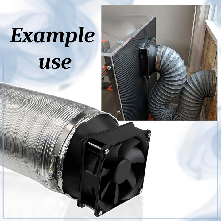 AERZETIX Quadratisch-Rund-Adapter für Luftstrom für Lüftungskanal 60x60 mm Ø73 mm aus ABS-Kunststoff