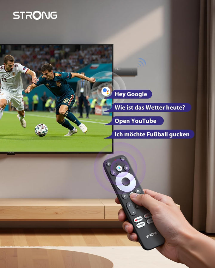STRONG SRT41 | TV Stick | 4K UHD Stick | HDMI | Google TV | Google Play Store | Netflix | Prime Vide