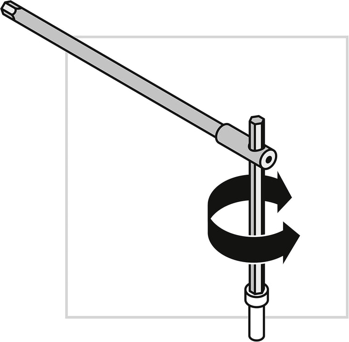 PB Swiss Tools T-Griff Innensechskant mit Gleit-Quergriff PB 1204.4 (4 mm) | 100% Swiss Made | Sechs