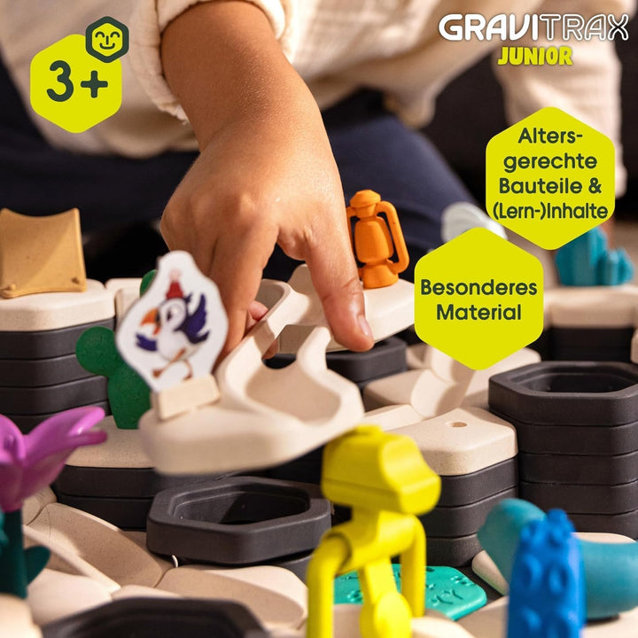 Ravensburger GraviTrax Junior Extension Trax - Erweiterbare Kugelbahn für Kinder, Murmelbahn überwie