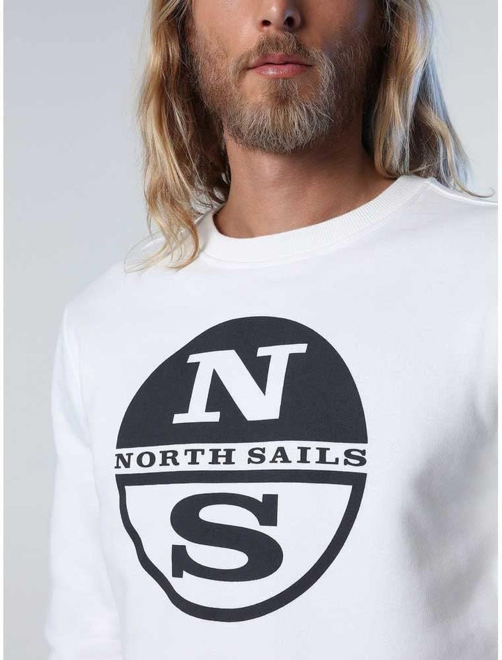 NORTH SAILS Herren Crewneck Sweatshirt, Marshmallow