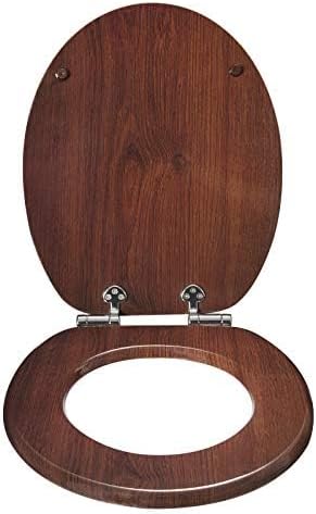 WOLTU #2 Premium WC-Sitz Toilettensitz mit Absenkautomatik, MDF Holzkern, Softclose Scharnier, Antib