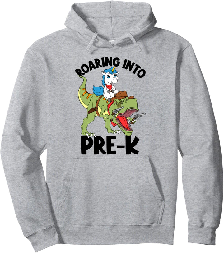 Roaring Into Pre-K Kinder Jungen Dinosaurier Back To School Pullover Hoodie