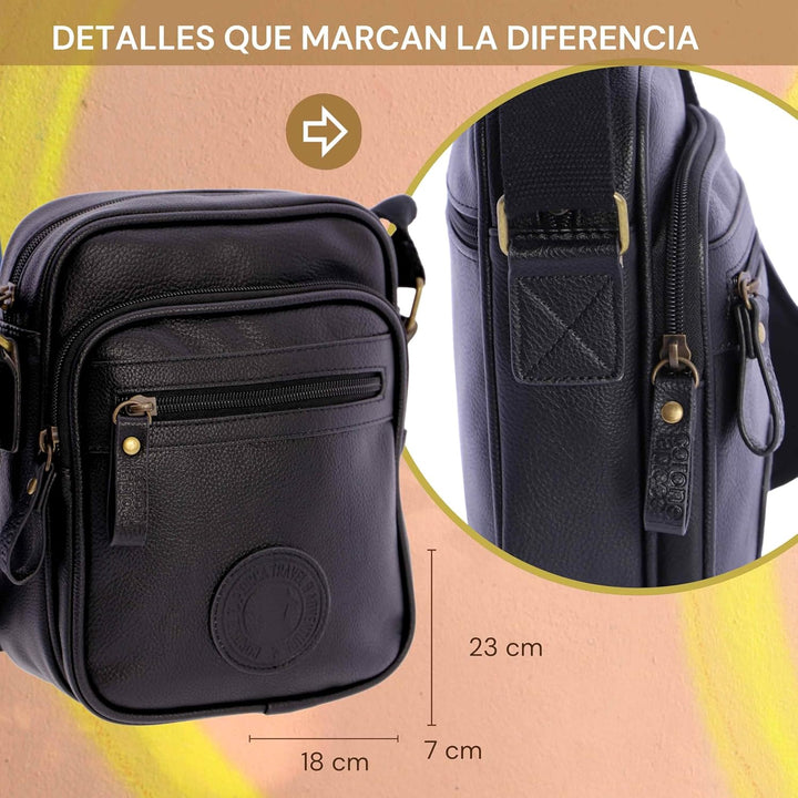 Coronel Tapiocca Herren Umhängetaschen Luigi Schultertaschen, Einheitsgrösse Schwarz, Schwarz