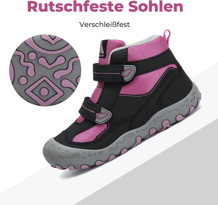 Mishansha Kinder Wanderschuhe Trekking Wanderstiefel Outdoor Trekkingschuhe 27 EU Erikaviolett, 27 E