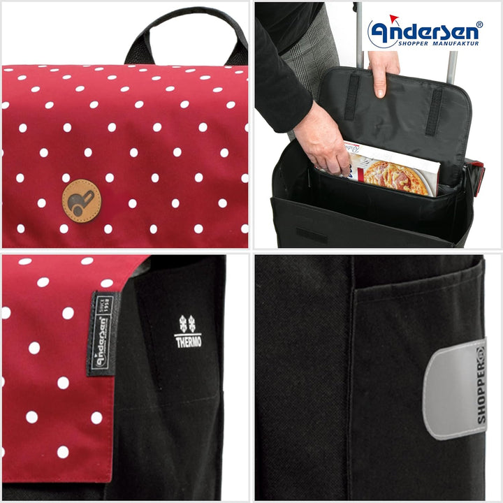 Andersen Einkaufstrolley - klappbar - 49 Liter - Treppensteiger - mit Kühlfach - belastbar 40 kg - S