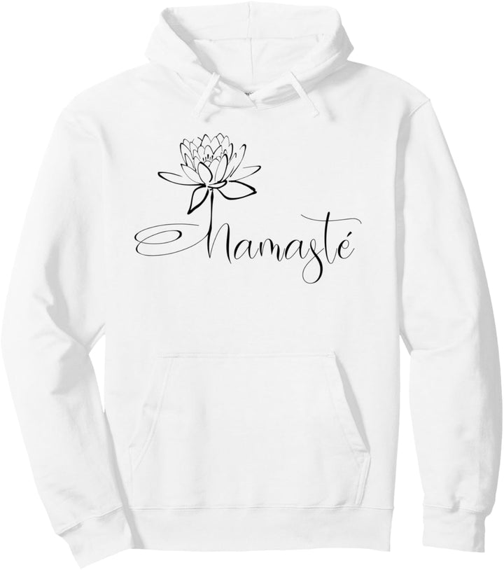 Yoga Mamas Outfit Namasté Schriftzug Lotusblume schwarz Pullover Hoodie
