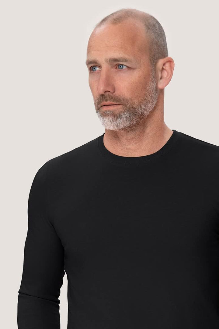 Hakro Longleeve Performance L Schwarz, L Schwarz