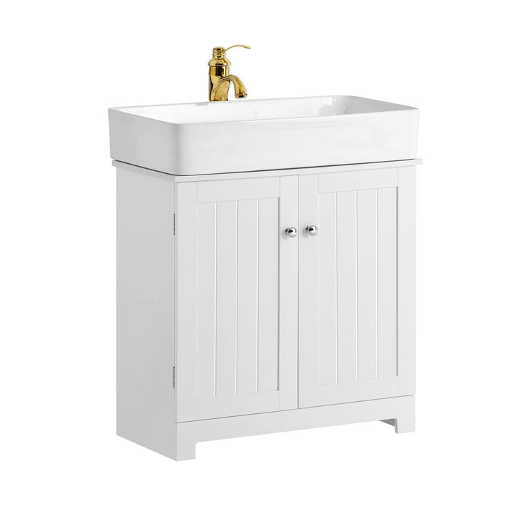 SoBuy BZR18-W Waschbeckenunterschrank Badschrank Waschtisch Unterschrank Badmöbel weiss BHT ca: 60x6