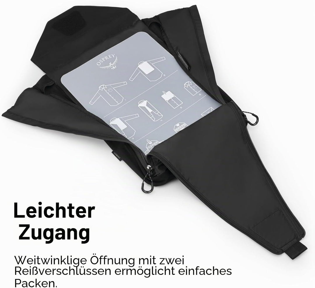 Osprey Europe Kleidermappe Rucksack-Zubehör Schwarz, Schwarz