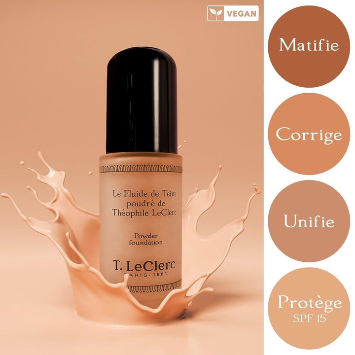 T. LeClerc – Puder – Farbe 05 Beige Bernstein matt – Vegan – Dermatologisch getestet Bernsteinfarben