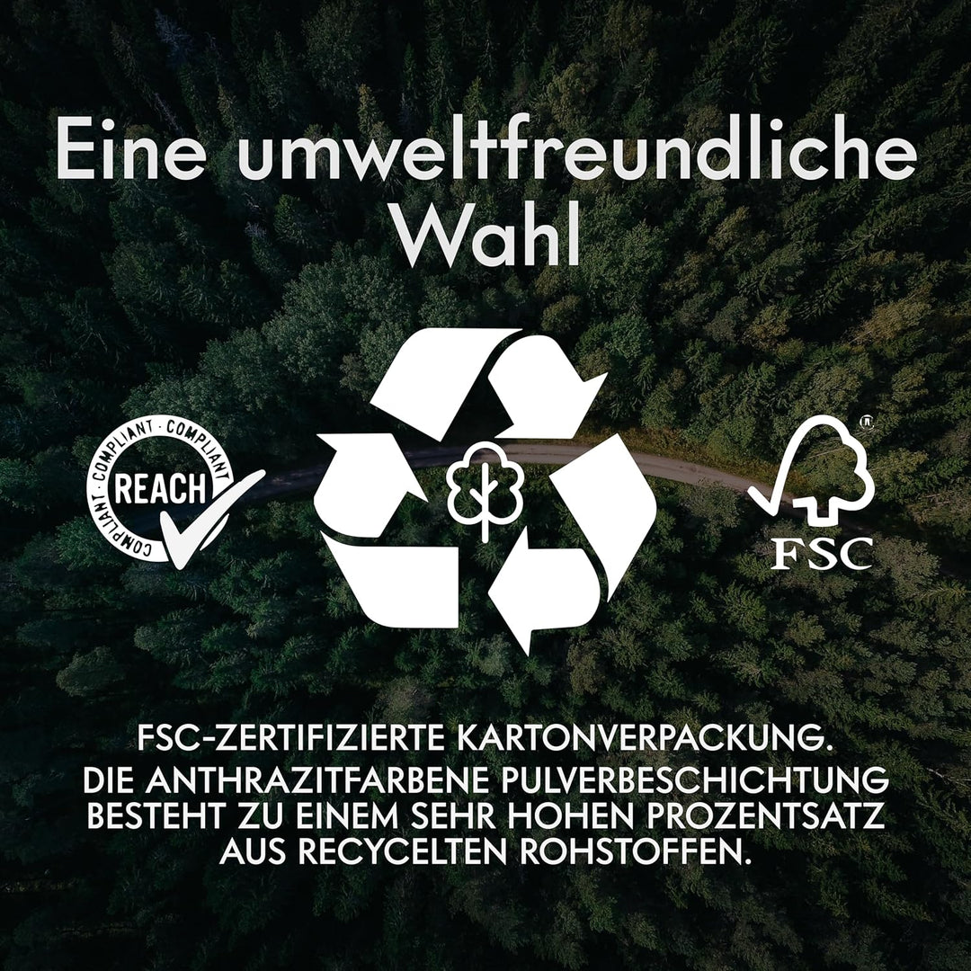 KalaMitica Apfel Design magnetische Kreidetafel aus Stahl, Anthrazit, 56x38x0,12cm, Apfel