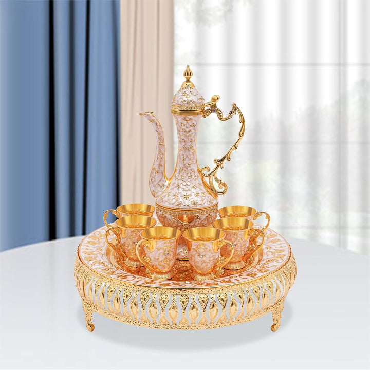 8-Teilig Teeservice Set Europäisch Porzellan,Kaffeetasse und Teeservice Set,für Teetisch Dekoration