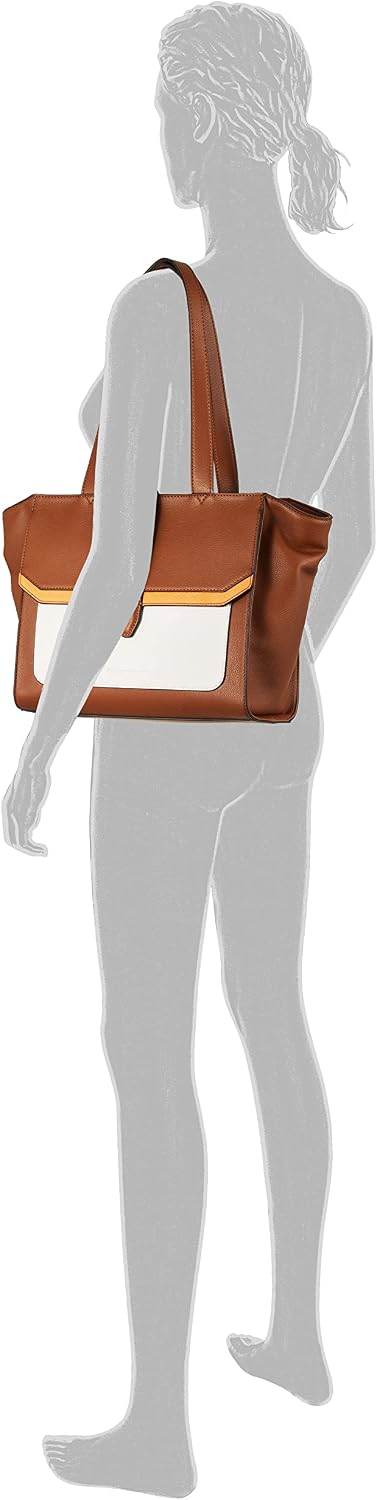 TOM TAILOR Damen Amely Shopper Mixed Cognac, Mixed Cognac