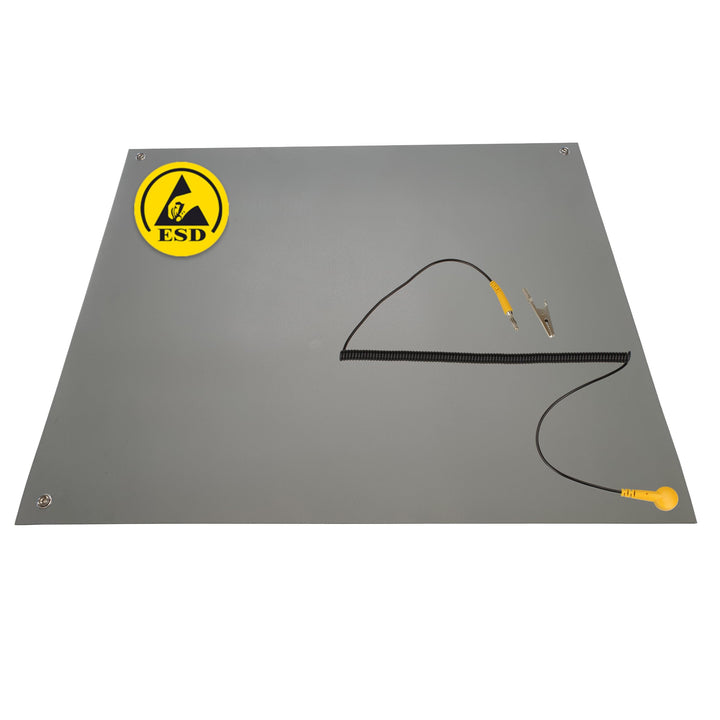 Minadax 80 x 60cm Antistatik ESD Computer Matte Tischmatte „Premiumqualität“ + Anschlusskabel 80x60