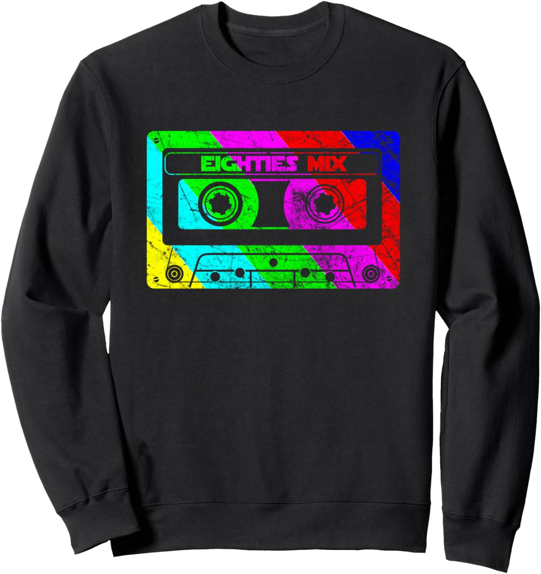 80er Vintage Retro Musik Kassette Mixtape Sweatshirt