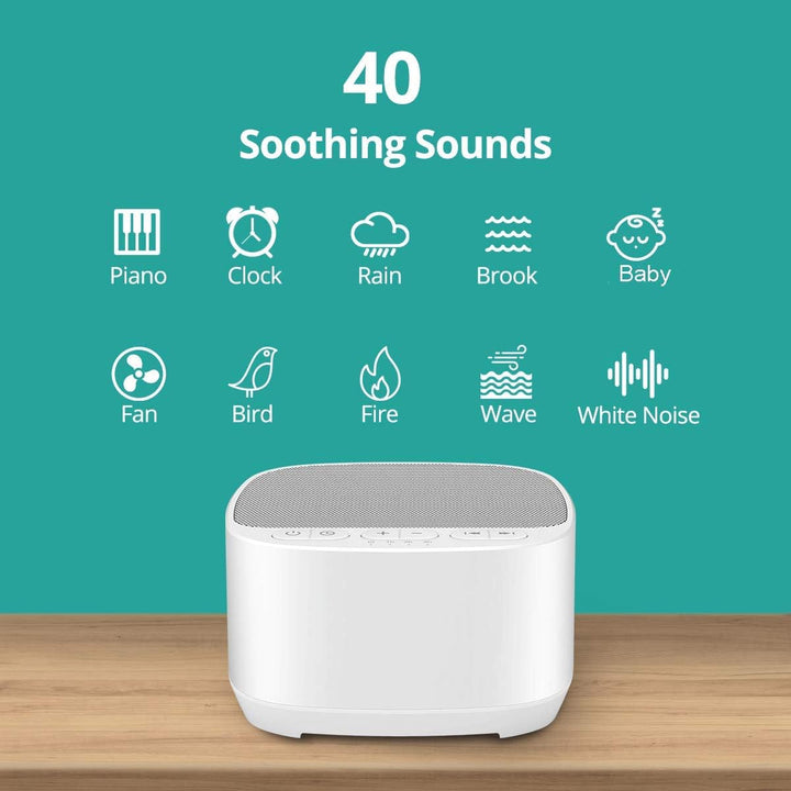 Magicteam Sleep Sound Machine with 40 Natural Soothing Sounds and Memory Function, 32 Volume Levels,