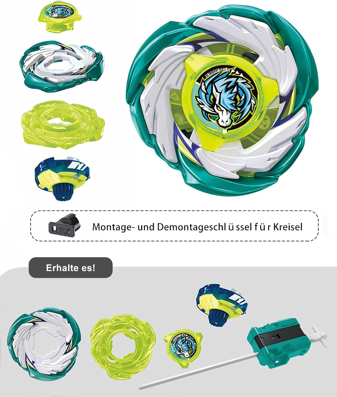 Bay X Kampfkreisel Bundle CX07 CX007 Pegasus Spinning Tops mit 2 Launchern | BBX-kompatibel high Pre