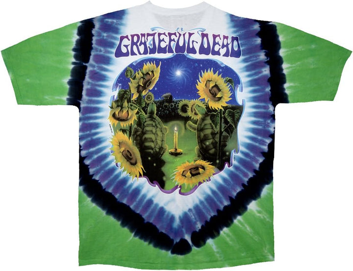Liquid Blue Herren-T-Shirt, Grateful Dead, Sonnenblume, Terrapin, kurzärmelig, Batik/Mehrfarbig, Grö
