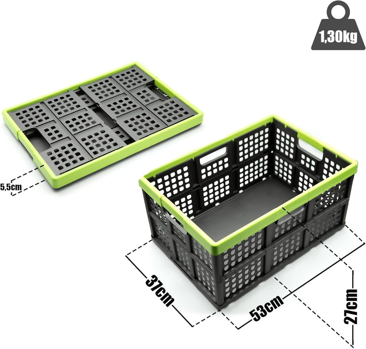 BigDean Klappbox faltbar extra gross & extrem stabil – Klappkorb ideal für Einkäufe und Transport –
