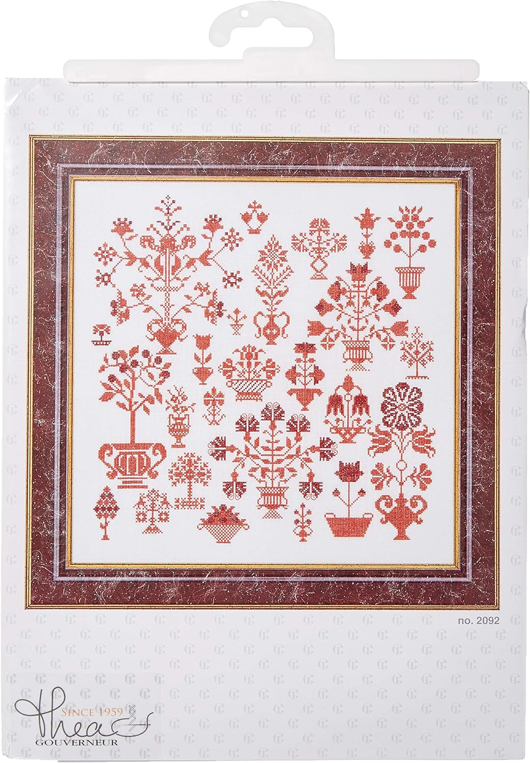 Thea Gouverneur 2092 Kreuzstich-Set, Mehrfarbig, 33.5x33.5cm