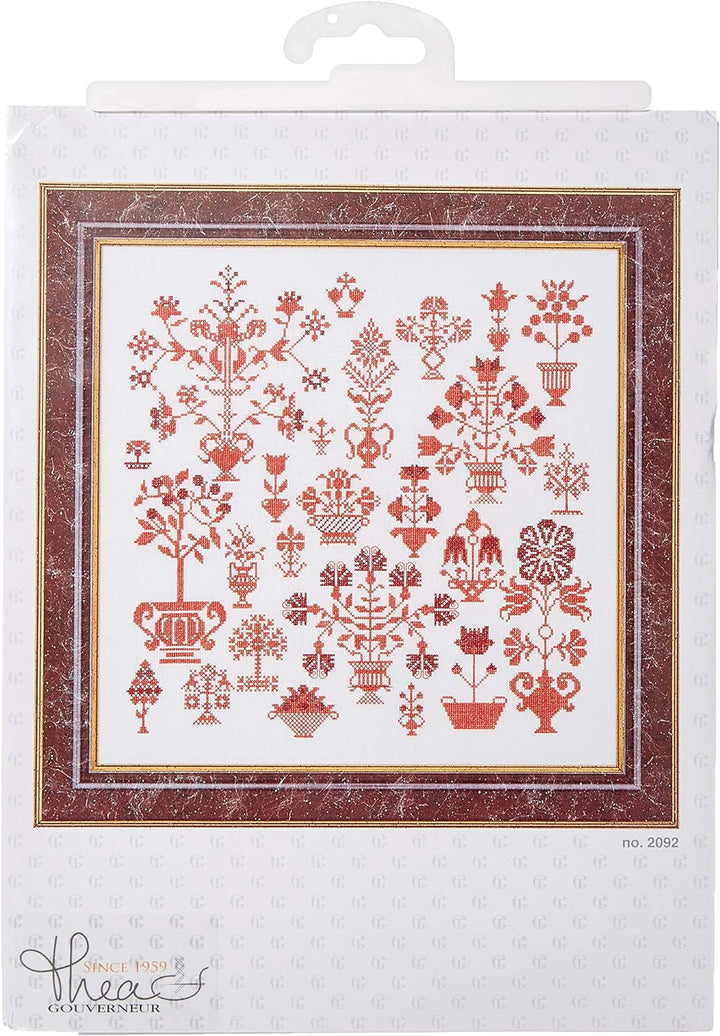 Thea Gouverneur 2092 Kreuzstich-Set, Mehrfarbig, 33.5x33.5cm