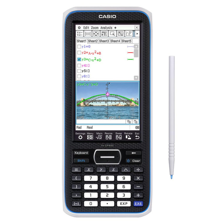 Casio FX-CP400 classpad II Grafikrechner, Schwarz Neues Modell Single, Neues Modell Single