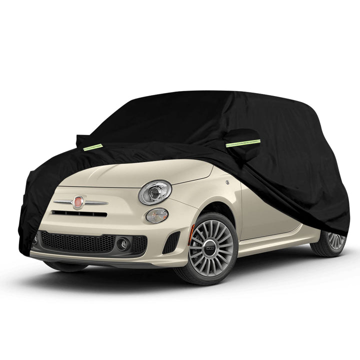 wasserdichte Autoabdeckung Kompatibel mit FIAT 500/500C/500E/Abarth 500 2007-2022, Allwetter Autoabd